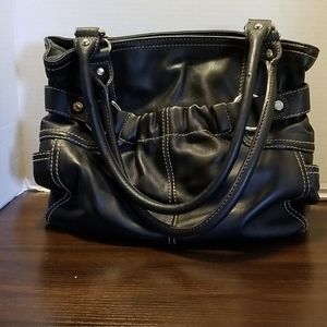 Tignanello Black Leather Purse Shoulder Bag